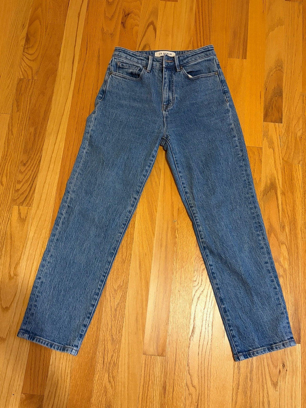 High waisted cropped jeans